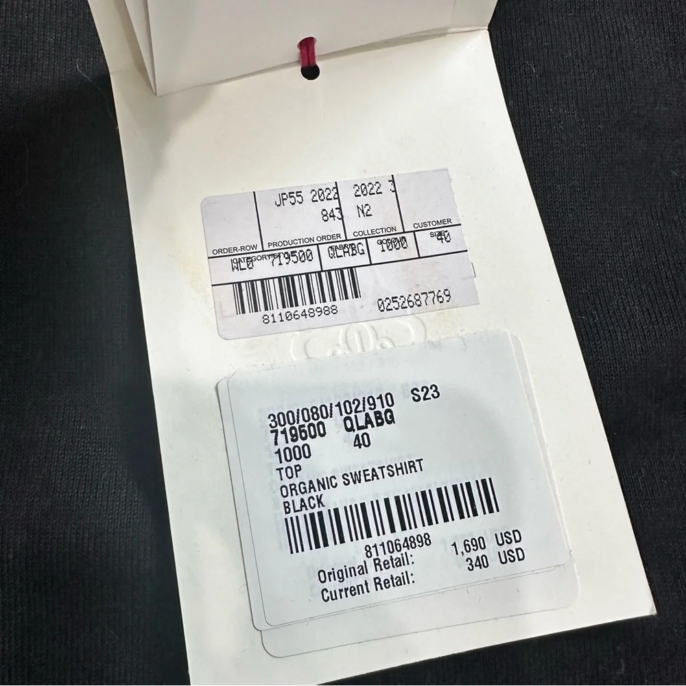 NWT ALEXANDER McQueen organic sweatshirt top tulle corset crop mesh black 40 - Picture 7 of 11